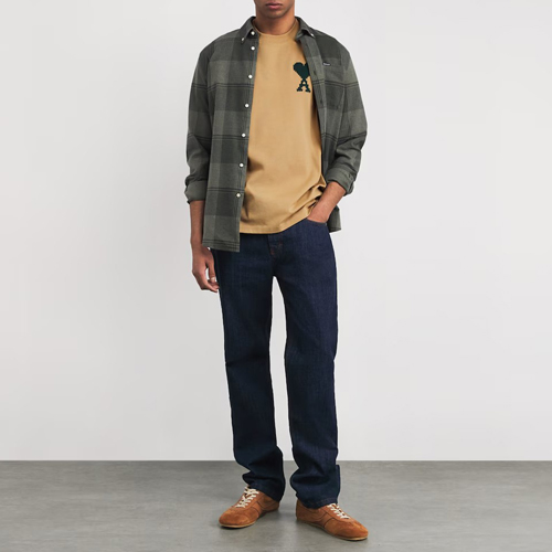 아미 자수 빅로그 반팔 티셔츠